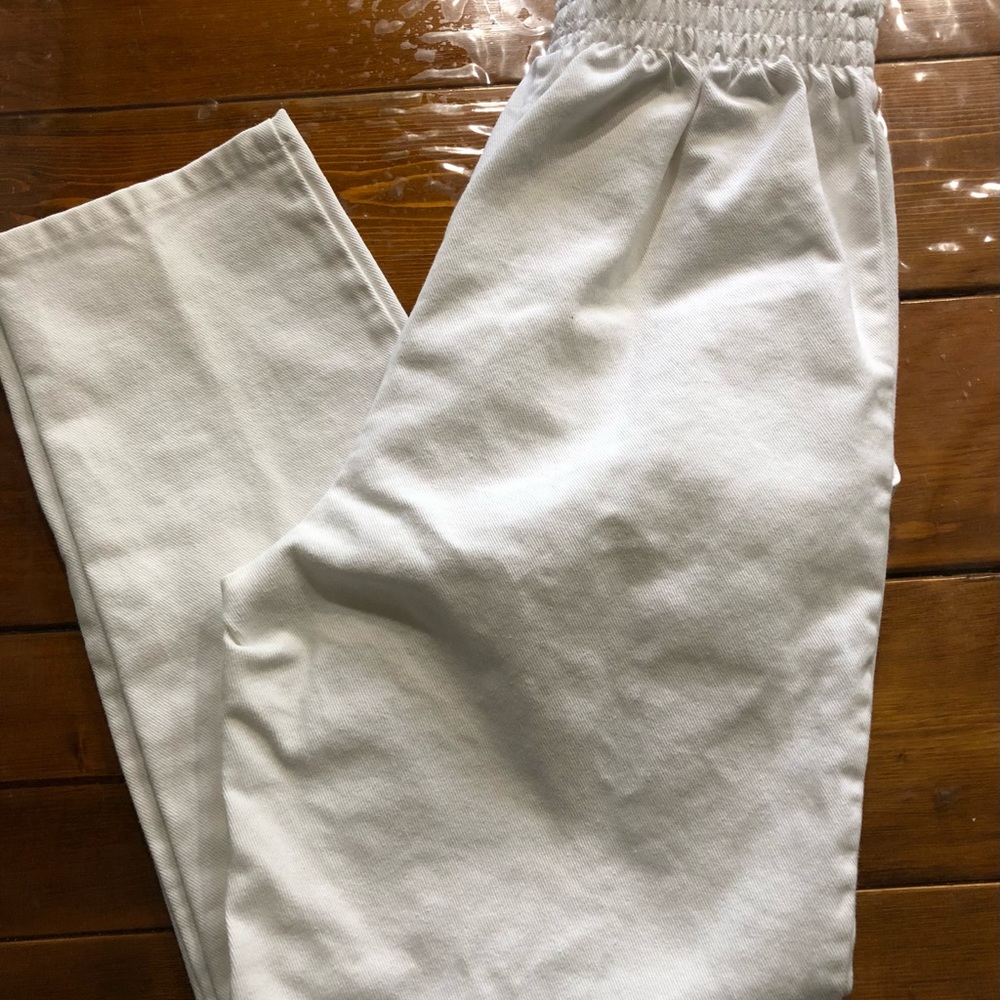 Denim Republic White Elastic Waist Jeans Size 7/8